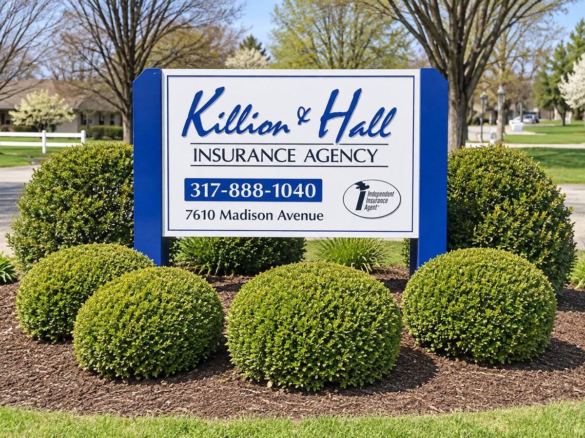 Killion & Hall Insurance Agency office sign, 7610 Madison Avenue